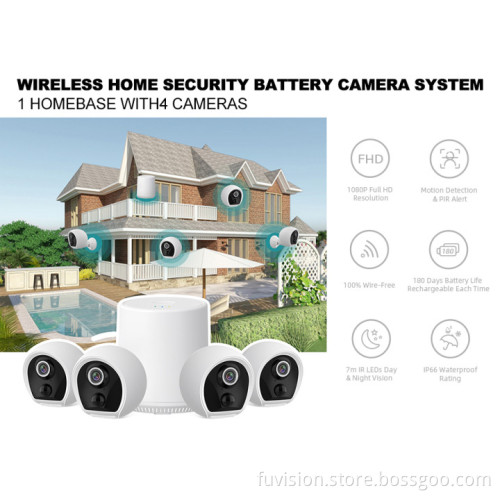 Motion Detection Rechargeable Home Security System Camera